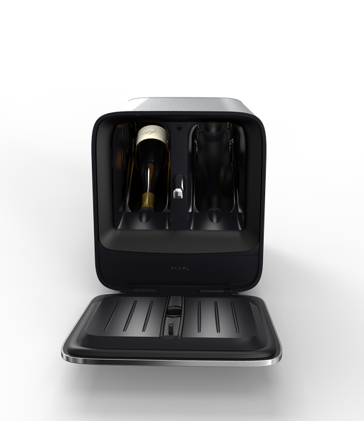 Plum holds any two standard bottles of wine, preserving them for 90 days